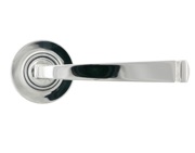 From The Anvil Avon Door Handles On Round Rose, Polished Chrome With Plain Rose - 45615 (sold in pairs)
