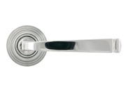 From The Anvil Avon Door Handles On Round Rose, Polished Chrome With Beehive Rose - 45617 (sold in pairs)