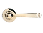From The Anvil Avon Door Handles On Round Rose, Polished Nickel With Plain Rose - 45619 (sold in pairs)