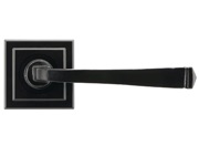 From The Anvil Avon Door Handles On Square Rose, Black - 45626 (sold in pairs)