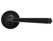 From The Anvil Avon Door Handles On Round Rose, External Beeswax With Plain Rose - 45627 (sold in pairs)