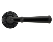 From The Anvil Regency Door Handles On Round Rose, Black With Beehive Rose - 45637 (sold in pairs)