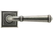 From The Anvil Regency Door Handles On Square Rose, Pewter - 45646 (sold in pairs)