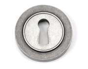 From The Anvil Round Standard Profile Plain Escutcheon, Pewter - 45703