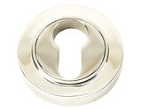 From The Anvil Euro Profile Plain Round Escutcheon, Polished Nickel - 45715