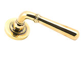 From The Anvil Newbury Door Handles On Plain Rose, Aged Brass - 45755 (sold in pairs)