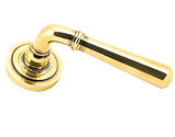 From The Anvil Newbury Door Handles On Art Deco Rose, Aged Brass - 45756 (sold in pairs)