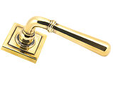 From The Anvil Newbury Door Handles On Square Rose, Aged Brass - 45758 (sold in pairs)