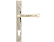 From The Anvil Hammered Newbury Slimline Espagnolette Door Handles (92mm C/C), Polished Nickel - 45771 (sold in pairs)