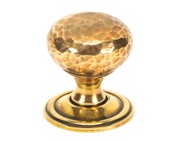 From The Anvil Hammered Mushroom Cupboard Knob (32mm Or 38mm), Aged Brass - 46021