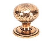 From The Anvil Hammered Mushroom Cupboard Knob (32mm Or 38mm), Polished Bronze - 46025