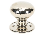 From The Anvil Hammered Mushroom Mortice/Rim Knob Set, Polished Nickel - 46032 (sold in pairs)