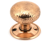 From The Anvil Hammered Mushroom Mortice/Rim Knob Set, Polished Bronze - 46035 (sold in pairs)