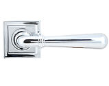 From The Anvil Newbury Door Handles On Square Rose, Polished Chrome - 46056 (sold in pairs)