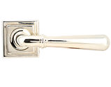 From The Anvil Newbury Door Handles On Square Rose, Polished Nickel - 46060 (sold in pairs)