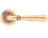 From The Anvil Newbury Door Handles On Plain Rose, Polished Bronze - 46065 (sold in pairs)