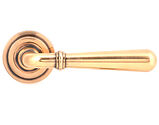 From The Anvil Newbury Door Handles On Art Deco Rose, Polished Bronze - 46066 (sold in pairs)