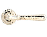 From The Anvil Hammered Newbury Door Handles On Art Deco Rose, Polished Nickel - 46078 (sold in pairs)