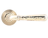 From The Anvil Hammered Newbury Door Handles On Beehive Rose, Polished Nickel - 46079 (sold in pairs)