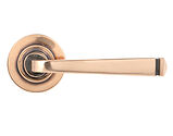 From The Anvil Avon Door Handles On Plain Rose, Polished Bronze - 46093 (sold in pairs)