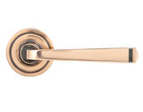 From The Anvil Avon Door Handles On Art Deco Rose, Polished Bronze - 46094 (sold in pairs)