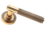 From The Anvil Brompton Door Handles On Beehive Rose, Polished Bronze - 46103 (sold in pairs)