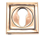 From The Anvil Euro Profile Plain Square Escutcheon, Polished Bronze - 46128