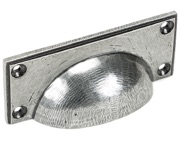 From The Anvil Art Deco Drawer Pull (84mm C/C), Pewter - 46137