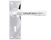 From The Anvil Hammered Newbury Door Handles, Polished Chrome - 46213 (sold in pairs)