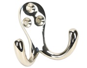 From The Anvil Celtic Double Robe Hook, Polished Nickel - 46297