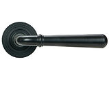 From The Anvil Newbury Door Handles On Round Rose, Matt Black With Beehive Rose - 46461 (sold in pairs)