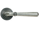 From The Anvil Newbury Door Handles On Round Rose, Pewter With Plain Rose - 46463 (sold in pairs)