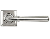 From The Anvil Newbury Door Handles On Square Rose, Satin Marine Stainless Steel - 46513 (sold in pairs)