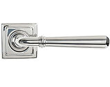 From The Anvil Newbury Door Handles On Square Rose, Polished Marine Stainless Steel - 46517 (sold in pairs)