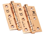 From The Anvil 3 Inch Ball Bearing Butt Hinges, Polished Bronze - 46525 (sold in pairs) 