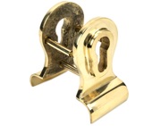 From The Anvil Period Back-To-Back Euro Cylinder Pull, Polished Brass - 46550