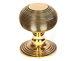 From The Anvil Beehive Centre Door Knob, Aged Brass - 46654