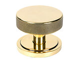 From The Anvil Brompton Art Deco Rose Centre Door Knob, Aged Brass - 46735