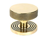 From The Anvil Brompton Beehive Rose Centre Door Knob, Aged Brass - 46736