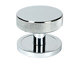 From The Anvil Brompton Plain Rose Centre Door Knob, Polished Chrome - 46738