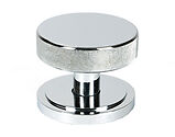 From The Anvil Brompton Art Deco Rose Centre Door Knob, Polished Chrome - 46739