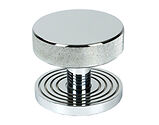 From The Anvil Brompton Beehive Rose Centre Door Knob, Polished Chrome - 46740
