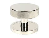 From The Anvil Brompton Plain Rose Centre Door Knob, Polished Nickel - 46742