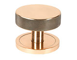 From The Anvil Brompton Plain Rose Centre Door Knob, Polished Bronze - 46750
