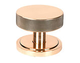 From The Anvil Brompton Art Deco Rose Centre Door Knob, Polished Bronze - 46751