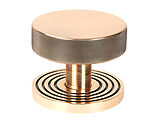 From The Anvil Brompton Beehive Rose Centre Door Knob, Polished Bronze - 46752