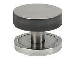 From The Anvil Brompton Plain Rose Centre Door Knob, Pewter - 46762
