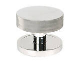 From The Anvil Brompton Plain Rose Centre Door Knob, Polished Marine Stainless Steel - 46766