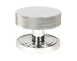 From The Anvil Brompton Beehive Rose Centre Door Knob, Polished Marine Stainless Steel - 46768
