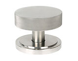 From The Anvil Brompton Art Deco Rose Centre Door Knob, Satin Marine Stainless Steel - 46771